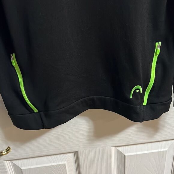 Head youth boys size large (14/16) black hooded sweatshirt with zipper pockets. - Picture 3 of 5